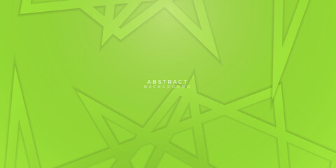 High contrast citrus green 3d line stripes. Abstract tech graphic banner design. Vector corporate background