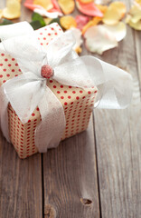 Gift with roses for Valentine's Day or women's day