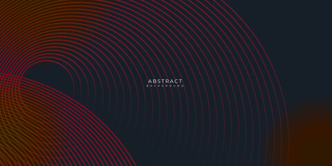 Abstract modern red black circle lines shape with futuristic concept presentation background