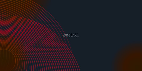 Abstract modern red black circle lines shape with futuristic concept presentation background