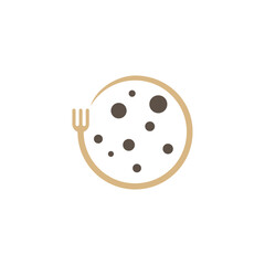 Cookies with Spoon and fork Logo Design Vector Template, Icon Symbol, Creative design concepts