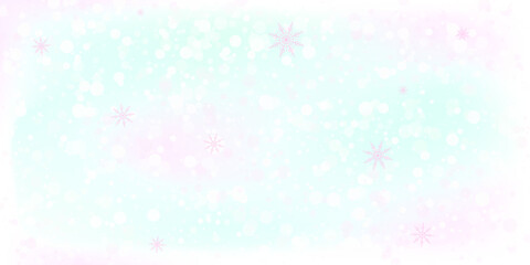 Snowflakes. Snow, snowfall. Falling scattered white snowflakes on a gradient background. Vector