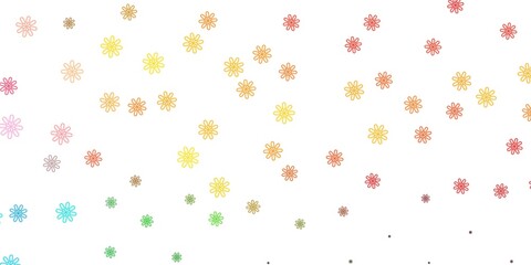 Light Multicolor vector doodle background with flowers.
