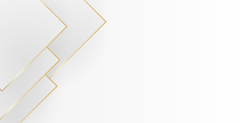 Abstract white grey and gold lines on light silver background modern design. Vector illustration for presentation design