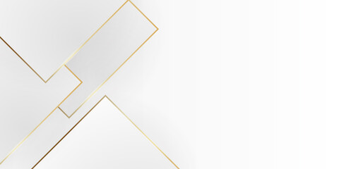 Abstract white grey and gold lines on light silver background modern design. Vector illustration for presentation design