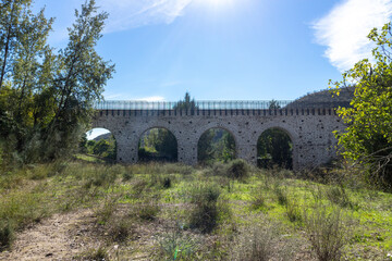 Roman aqueduct restored and built in stone