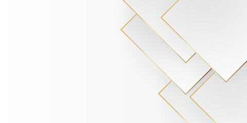 Grey white gold lines abstract background with flowing particles. Digital future technology concept. vector illustration.