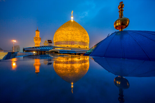 The shrine of Imam Ali Ibn Abi Talib in Najaf, Karbala, Iraq