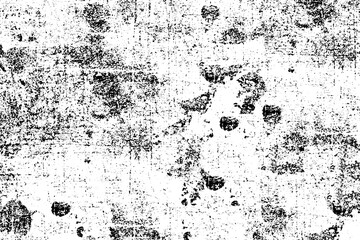 Fototapeta na wymiar Grunge background black and white. Texture of chips, cracks, scratches, scuffs, dust, dirt. Dark monochrome surface. Old vintage vector pattern.
