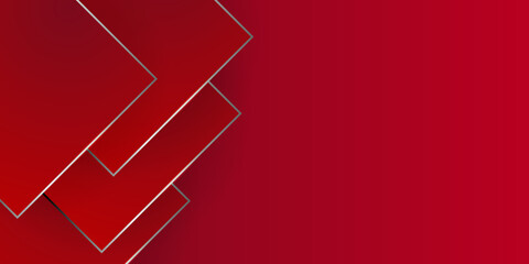 Abstract technology geometric red and black color shiny motion background.