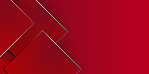 Abstract technology geometric red and black color shiny motion background.