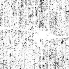 Grunge background black and white. Texture of chips, cracks, scratches, scuffs, dust, dirt. Dark monochrome surface. Old vintage vector pattern.