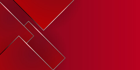 Vector abstract background - modern concept of red paper art style, banner. Vector illustration design for presentation, banner, cover, web, flyer, card, poster, game, texture, slide, magazine