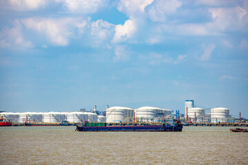Busy container terminal in China