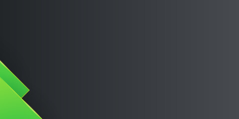 Modern black and green abstract vector presentation background with place for your text