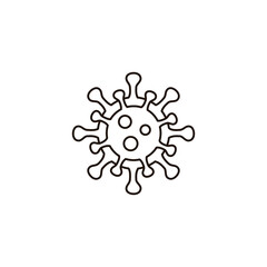 Koronavirus logo vector stroke icon