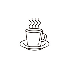 tea cup vector stroke icon
