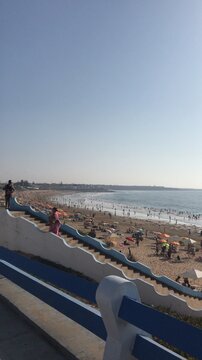 EL JADIDA / Morocco - September 08 2019 : Sidi bouzid beach in el jadida, morocco