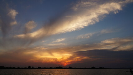 sunset in the sky