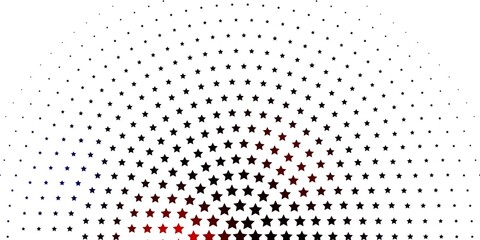 Light Red vector background with colorful stars. Colorful illustration in abstract style with gradient stars. Pattern for new year ad, booklets.