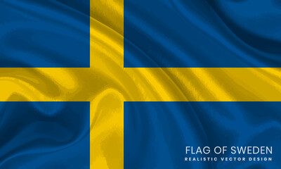 Flag of Sweden - Realistic Vector Design