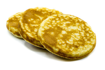 Pancakes isoliert auf weißem Hintergrund