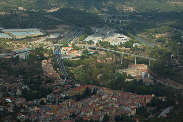 Fototapeta na wymiar View of Monistrol de Montserrat, Catalonia, Spain, Europe 