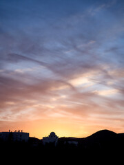 Fototapeta premium Sunset from Ibiza Old Town
