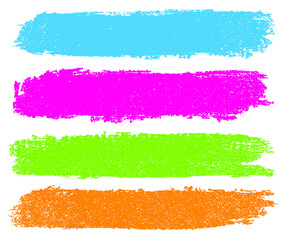 Colorful brush stroke banners
