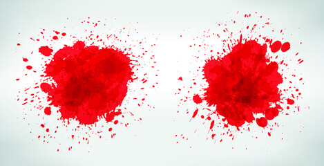 Red paint splashes banner