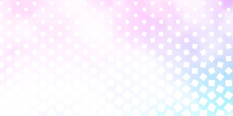 Light Pink, Blue vector pattern in square style. Abstract gradient illustration with colorful rectangles. Pattern for commercials, ads.