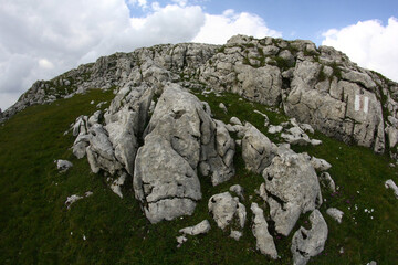 Landscape from Bucegi Mountains, part of Southern Carpathians in Romania