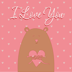 declaration of love with a bear
