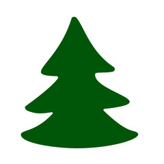 Fototapeta premium Christmas trees. Hand-draw doodles in green color.