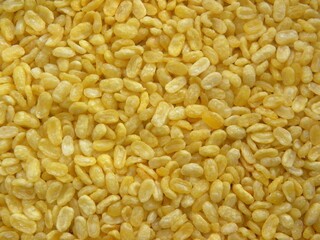 Yellow color fried Mung beans Indian snack