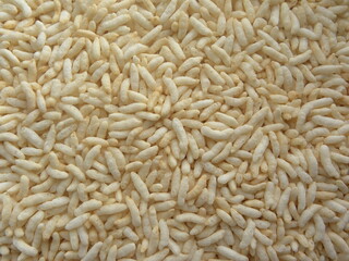 White color Puffed rice or Indian Murmura cereal