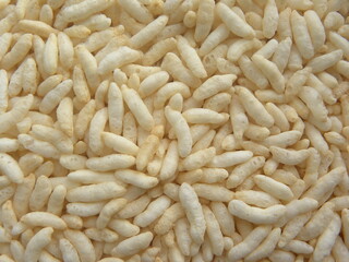 White color Puffed rice or Indian Murmura cereal