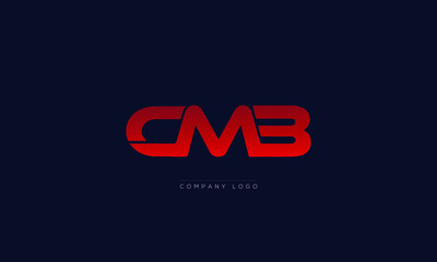 Fototapeta na wymiar Unique, Modern, Elegant and Geometric Style Typography Alphabet CMB letters logo Icon
