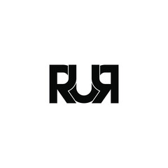 rur letter original monogram logo design