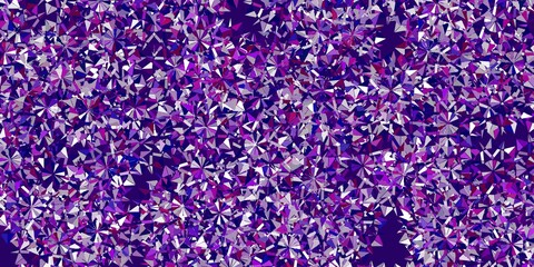 Obraz premium Light purple, pink vector background with christmas snowflakes.