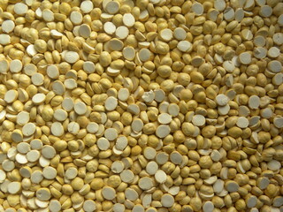 Yellow color roasted Chana dal or chickpea lentils Indian snack