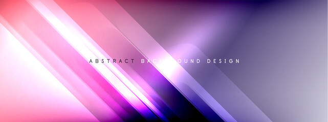 Motion concept neon shiny lines on liquid color gradients abstract backgrounds. Dynamic shadows and lights templates for text