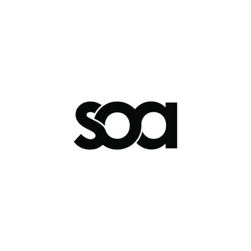 soa letter original monogram logo design