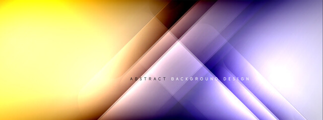 Fototapeta premium Motion concept neon shiny lines on liquid color gradients abstract backgrounds. Dynamic shadows and lights templates for text