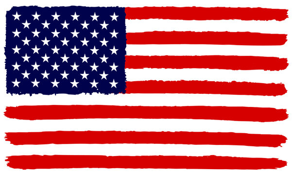 American flag in grunge style.