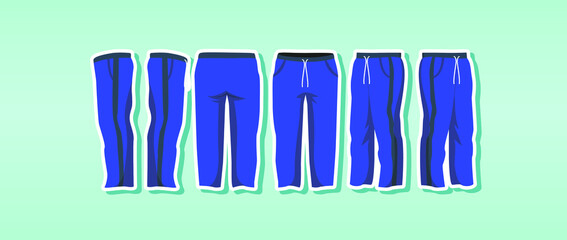 modern design template pants set. stock vector illustration