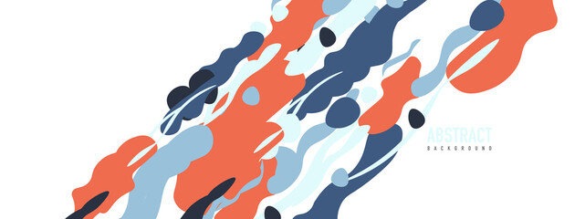 Trendy liquid style shapes abstract design, dynamic vector background for placards, brochures, posters, web landing pages, covers or banners
