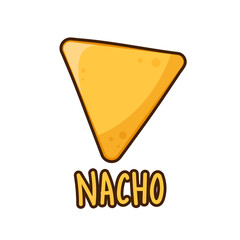 Nacho logo design. Nachos on white background.