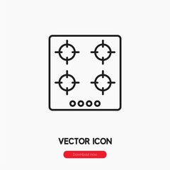 stove icon vector sign symbol