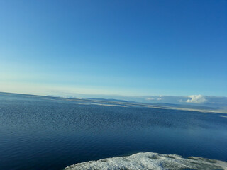 on the shore of the polar city